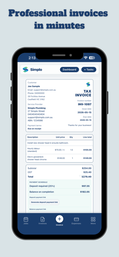 invoicing app Australia