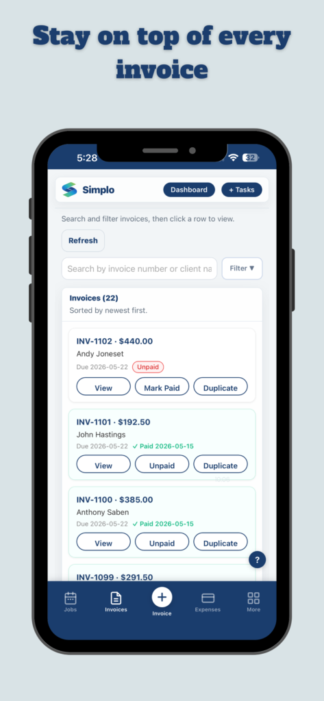 invoicing app Australia