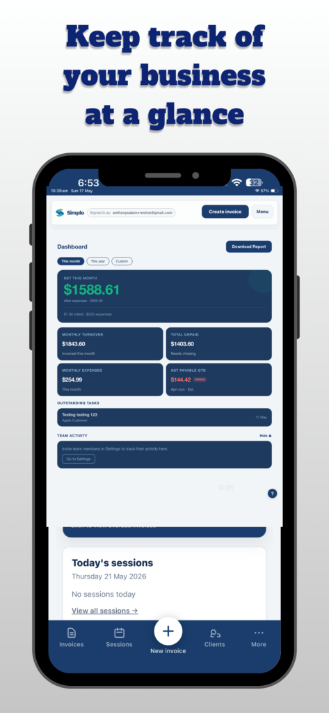 NDIS invoicing app