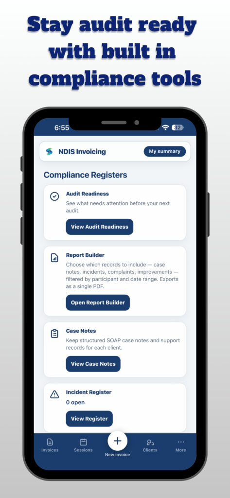 NDIS invoicing app